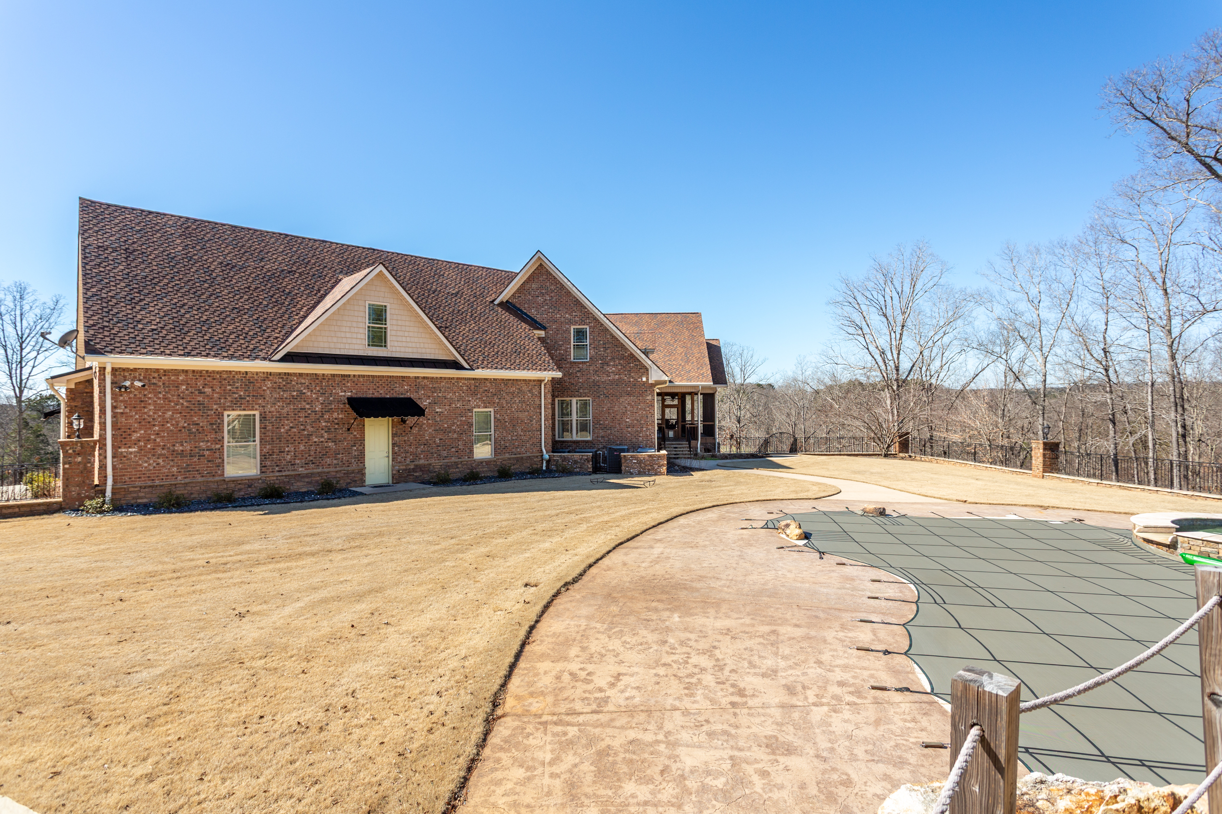 Rear-side view of home