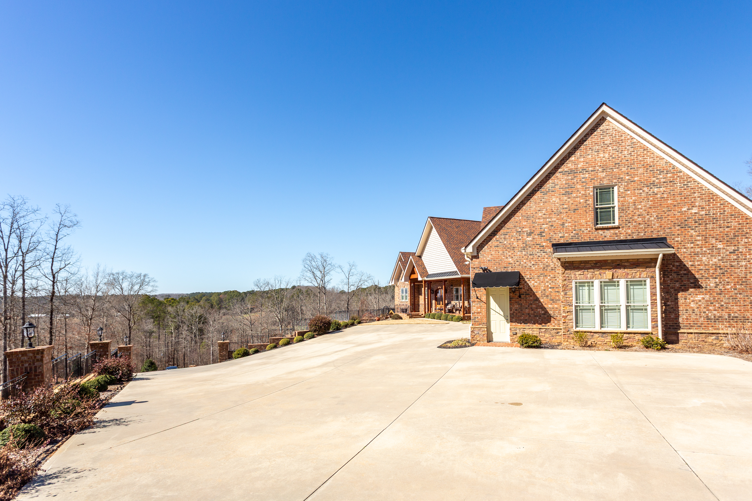 Side-front view of home