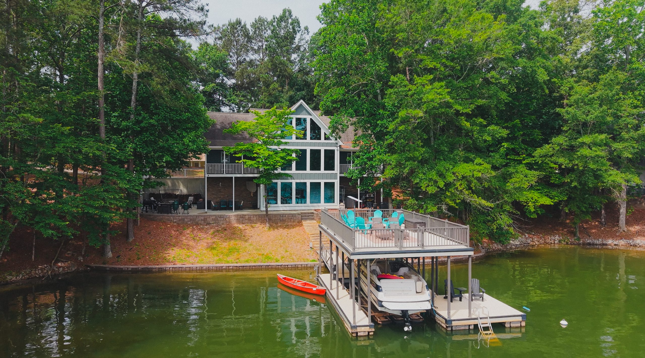 Waterfront lake home on an Alabama lake marketed by Locklear Living